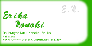 erika monoki business card
